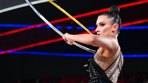 Алина Горносько выиграла упражнения с обручем на Кубке "Небесная грация" по художественной гимнастике