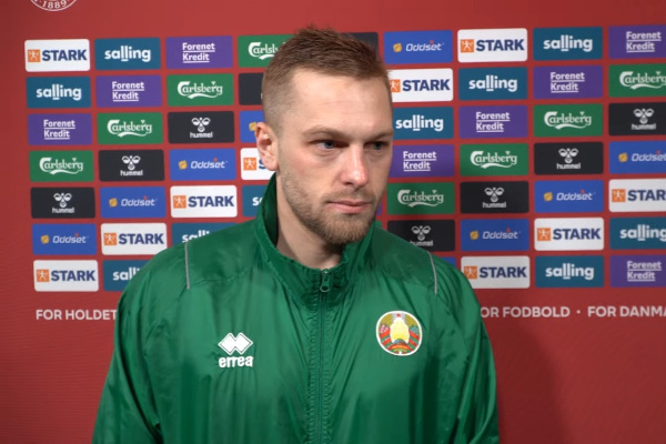 Защитник сборной Беларуси рассказал, помог ли свист датчан на гимне настроиться на игру