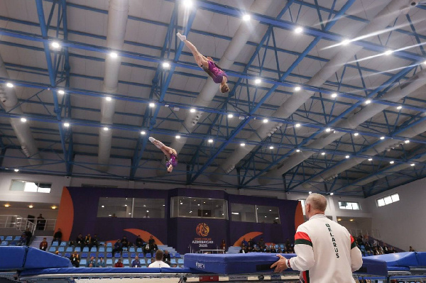 Белорусские батутистки одержали победу в синхронных прыжках на III Играх стран СНГ