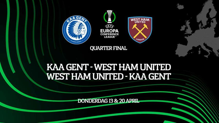 Бельгийский "Гент" и английский "Вест Хэм" не выявили победителя в первом матче 1/4 Лиги Конференций