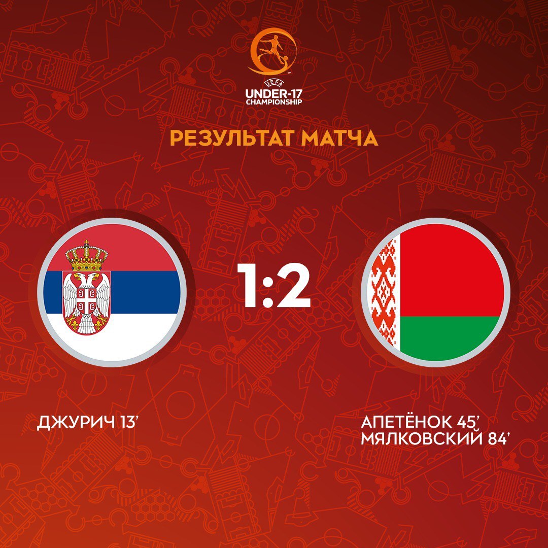 Юниорская сборная Беларуси сильнее Сербии в матче отбора на ЕВРО!