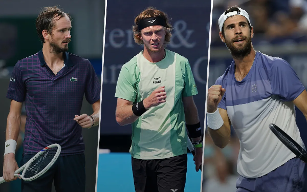 Российские теннисисты Медведев, Рублёв и Хачанов прибудут в Индиан-Уэллс в среду