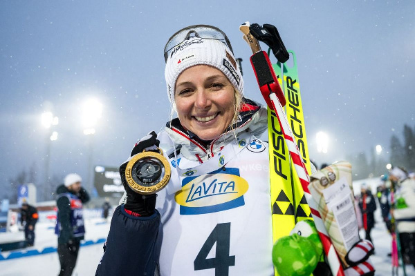 Победительница гонки преследования в Эстерсунде попала на подиум личной гонки Кубка мира впервые с сезона-2022/2023