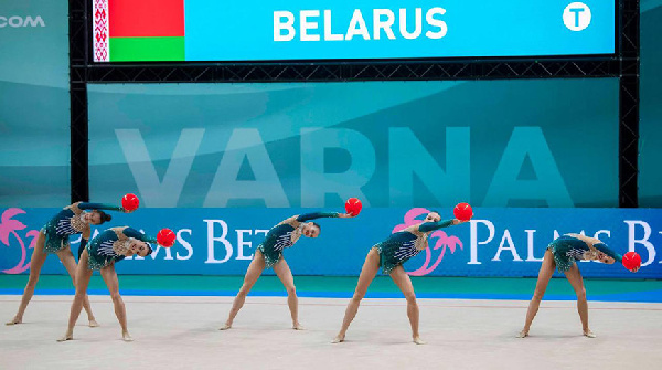 Белорусские гимнастки выиграли серебро чемпионата Европы в групповых упражнениях